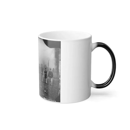 Washington, D.C. Officers of the U.S. Treasury Battalion; Uncompleted Washington Monument in Left Background (U.S. Civil War) Color Changing Coffee Mug 11oz - Go Mug Yourself
