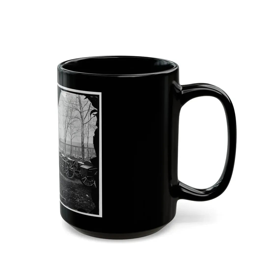 Washington, D.C. Park Of Wiard Guns At The Arsenal; Another View.  H.L. Stuart Against Tree (U.S. Civil War) Black Coffee Mug - Go Mug Yourself
