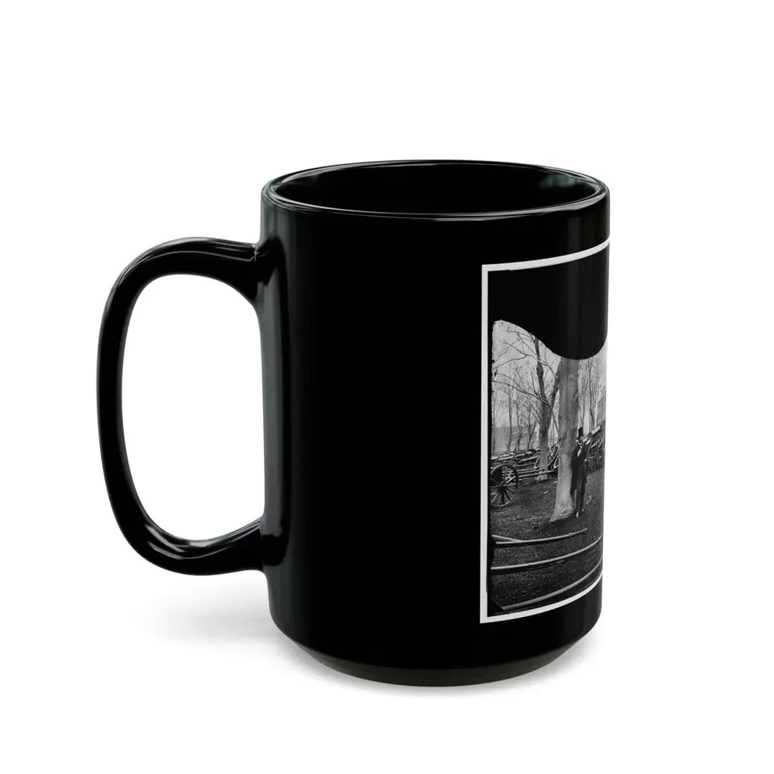 Washington, D.C. Park Of Wiard Guns At The Arsenal; Another View.  H.L. Stuart Against Tree (U.S. Civil War) Black Coffee Mug - Go Mug Yourself