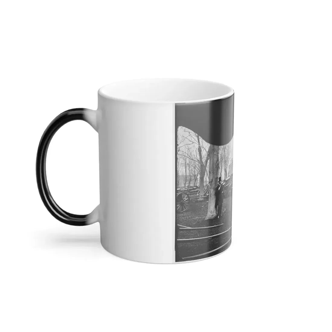 Washington, D.C. Park of Wiard Guns at the Arsenal; Another View.  H.L. Stuart Against Tree (U.S. Civil War) Color Changing Coffee Mug 11oz - Go Mug Yourself