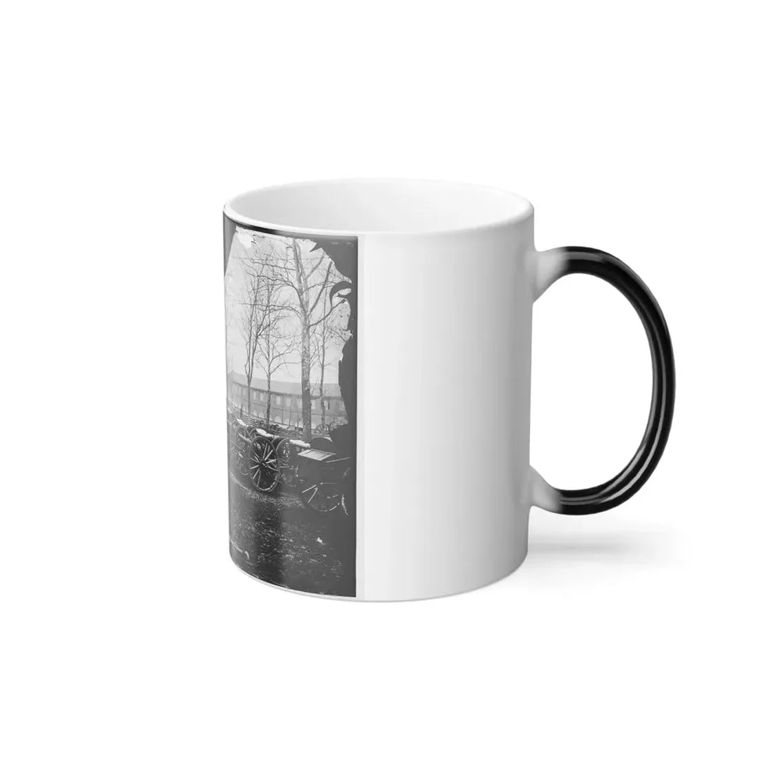 Washington, D.C. Park of Wiard Guns at the Arsenal; Another View.  H.L. Stuart Against Tree (U.S. Civil War) Color Changing Coffee Mug 11oz - Go Mug Yourself