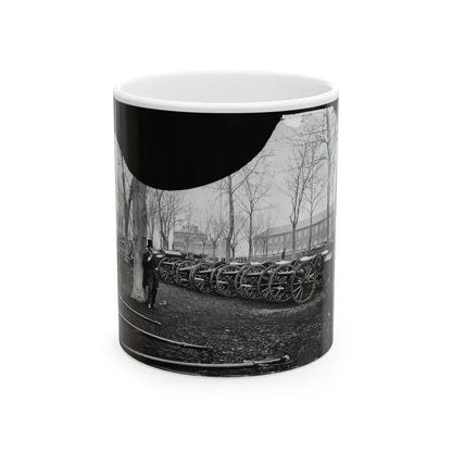 Washington, D.C. Park Of Wiard Guns At The Arsenal; Another View.  H.L. Stuart Against Tree (U.S. Civil War) White Coffee Mug 11oz - Go Mug Yourself