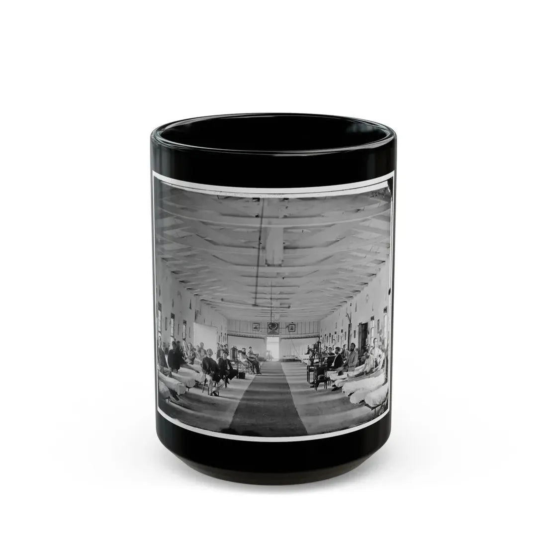 Washington, D.C. Patients In Ward K Of Armory Square Hospital (U.S. Civil War) Black Coffee Mug 15oz - Go Mug Yourself