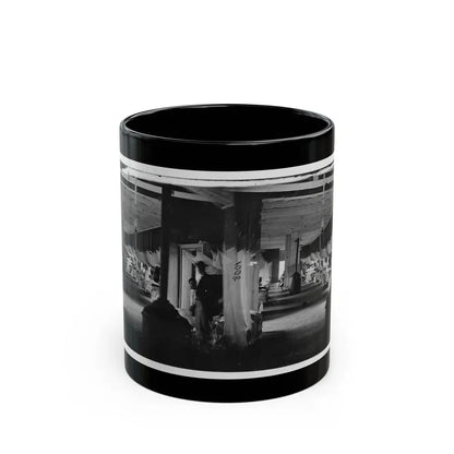 Washington, D.C. Patients In Ward Of Harewood Hospital; Mosquito Nets Over Beds (U.S. Civil War) Black Coffee Mug 11oz - Go Mug Yourself