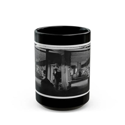 Washington, D.C. Patients In Ward Of Harewood Hospital; Mosquito Nets Over Beds (U.S. Civil War) Black Coffee Mug 15oz - Go Mug Yourself