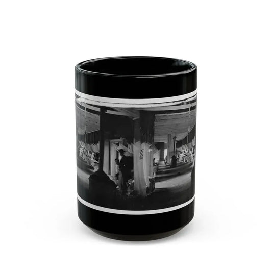 Washington, D.C. Patients In Ward Of Harewood Hospital; Mosquito Nets Over Beds (U.S. Civil War) Black Coffee Mug 15oz - Go Mug Yourself