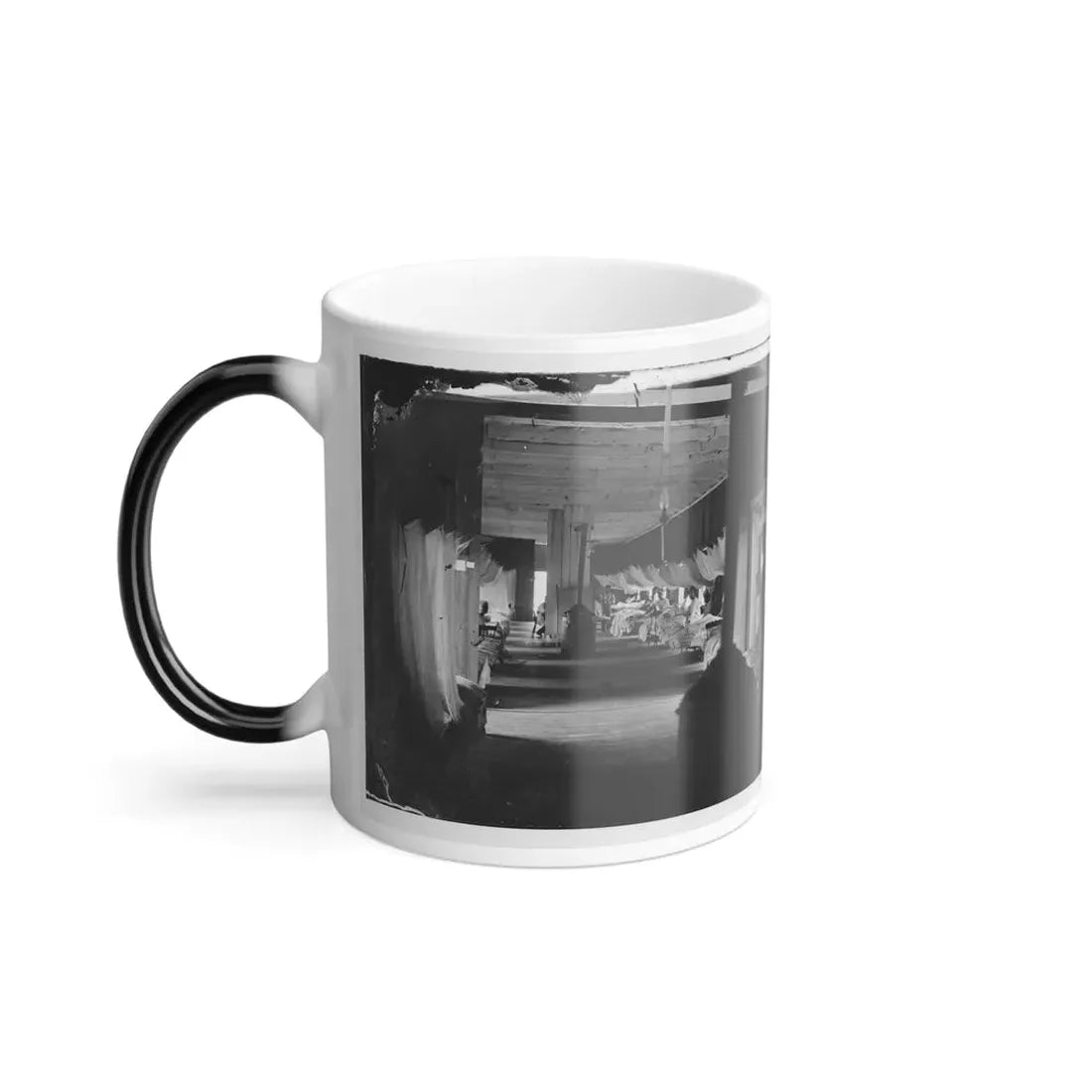 Washington, D.C. Patients in Ward of Harewood Hospital; Mosquito Nets Over Beds (U.S. Civil War) Color Changing Coffee Mug 11oz - Go Mug Yourself