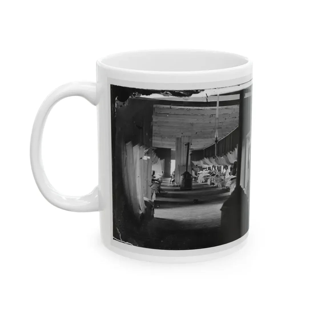 Washington, D.C. Patients In Ward Of Harewood Hospital; Mosquito Nets Over Beds (U.S. Civil War) White Coffee Mug - Go Mug Yourself