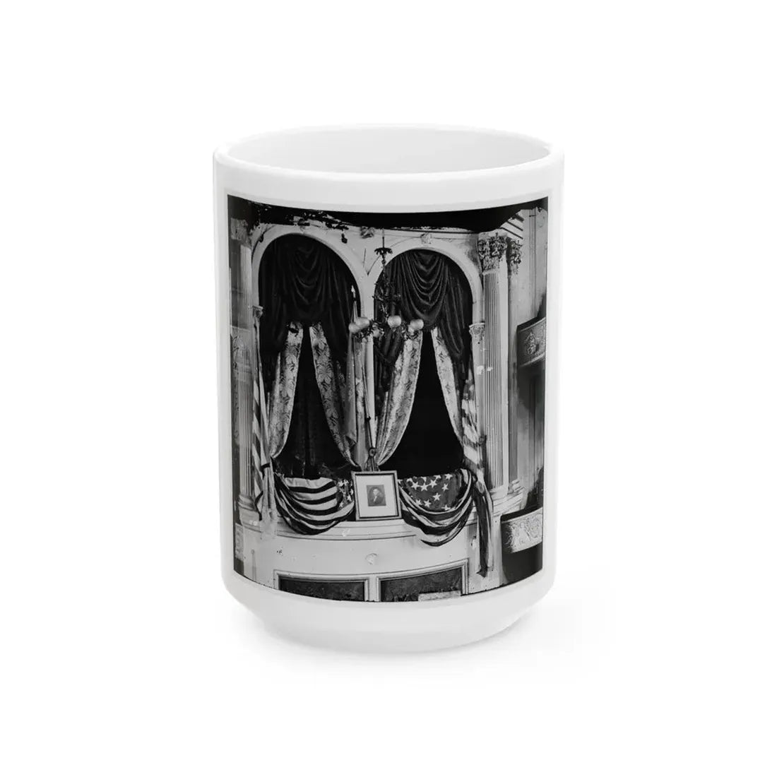 Washington, D.C. President Lincoln's Box At Ford's Theater(2) (U.S. Civil War) White Coffee Mug 15oz - Go Mug Yourself