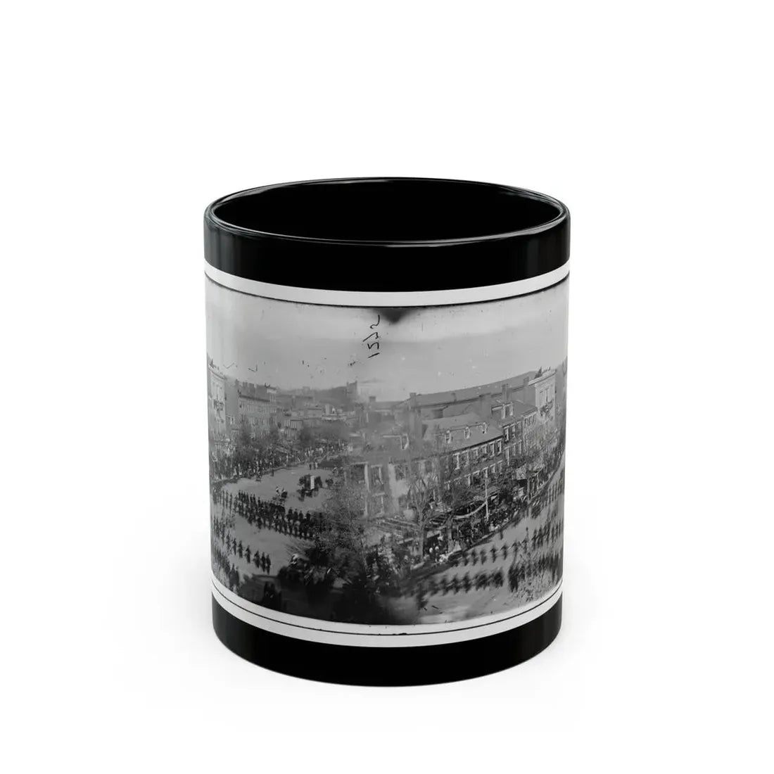 Washington, D.C. President Lincoln's Funeral Procession On Pennsylvania Avenue; Another View (U.S. Civil War) Black Coffee Mug 11oz - Go Mug Yourself