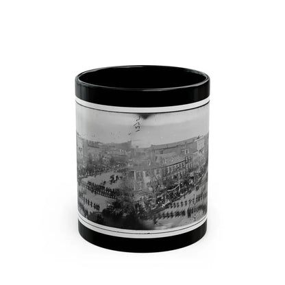 Washington, D.C. President Lincoln's Funeral Procession On Pennsylvania Avenue; Another View (U.S. Civil War) Black Coffee Mug 11oz - Go Mug Yourself