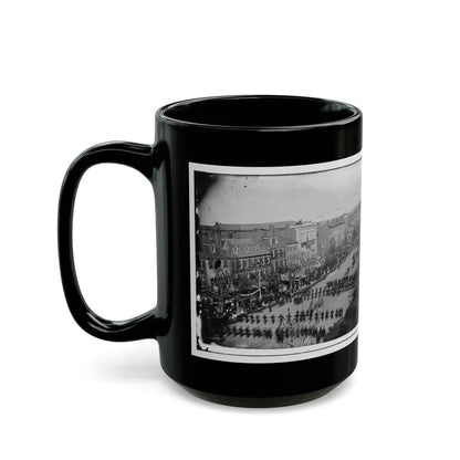 Washington, D.C. President Lincoln's Funeral Procession On Pennsylvania Avenue; Another View (U.S. Civil War) Black Coffee Mug - Go Mug Yourself