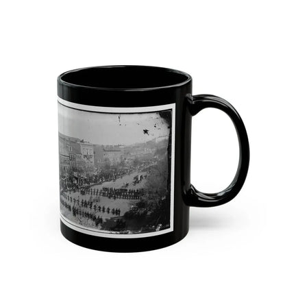 Washington, D.C. President Lincoln's Funeral Procession On Pennsylvania Avenue; Another View (U.S. Civil War) Black Coffee Mug - Go Mug Yourself