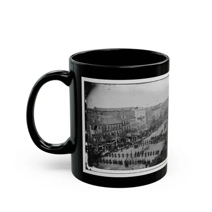 Washington, D.C. President Lincoln's Funeral Procession On Pennsylvania Avenue; Another View (U.S. Civil War) Black Coffee Mug - Go Mug Yourself