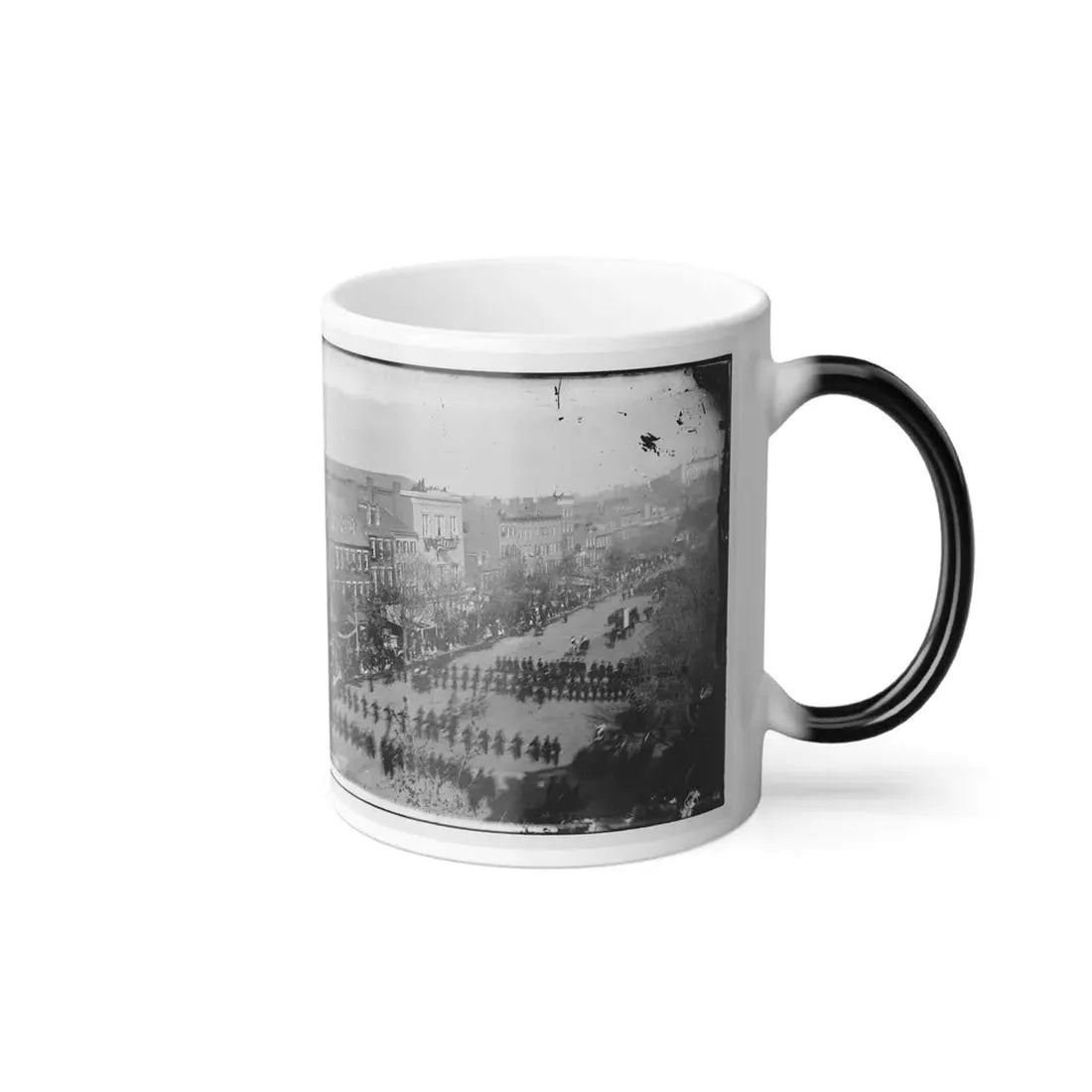 Washington, D.C. President Lincoln's Funeral Procession on Pennsylvania Avenue; Another View (U.S. Civil War) Color Changing Coffee Mug 11oz - Go Mug Yourself