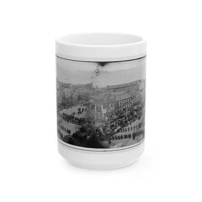 Washington, D.C. President Lincoln's Funeral Procession On Pennsylvania Avenue; Another View (U.S. Civil War) White Coffee Mug 15oz - Go Mug Yourself