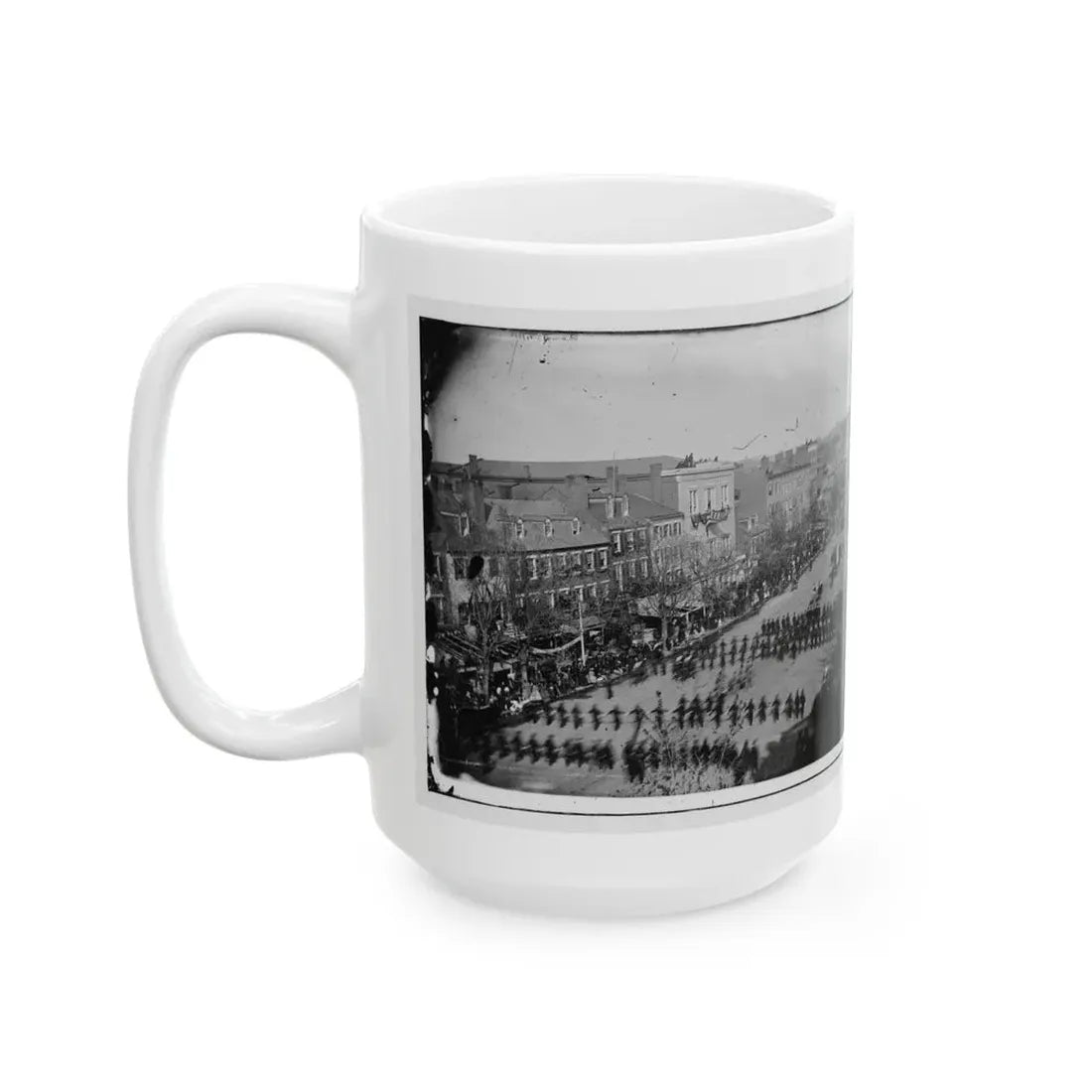 Washington, D.C. President Lincoln's Funeral Procession On Pennsylvania Avenue; Another View (U.S. Civil War) White Coffee Mug - Go Mug Yourself