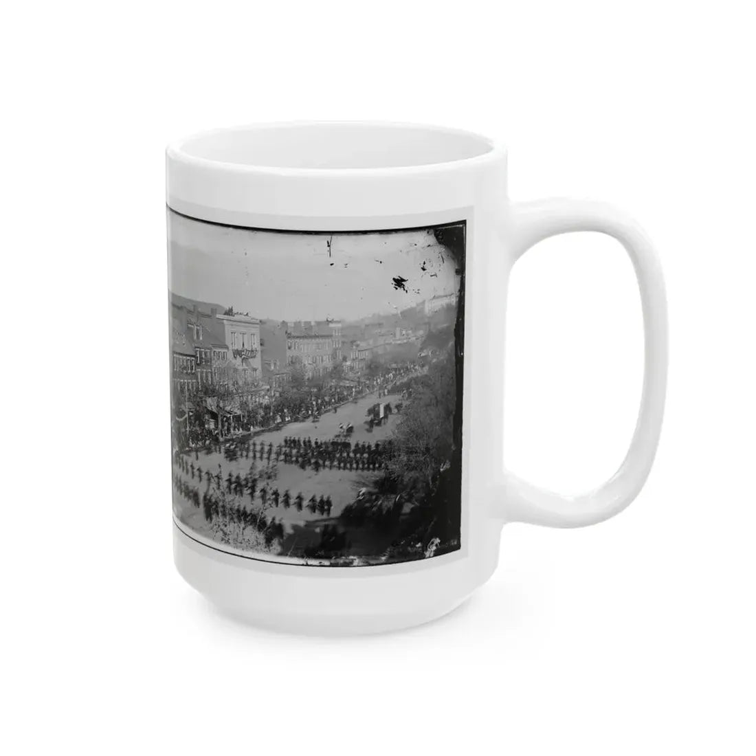 Washington, D.C. President Lincoln's Funeral Procession On Pennsylvania Avenue; Another View (U.S. Civil War) White Coffee Mug - Go Mug Yourself
