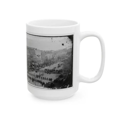 Washington, D.C. President Lincoln's Funeral Procession On Pennsylvania Avenue; Another View (U.S. Civil War) White Coffee Mug - Go Mug Yourself