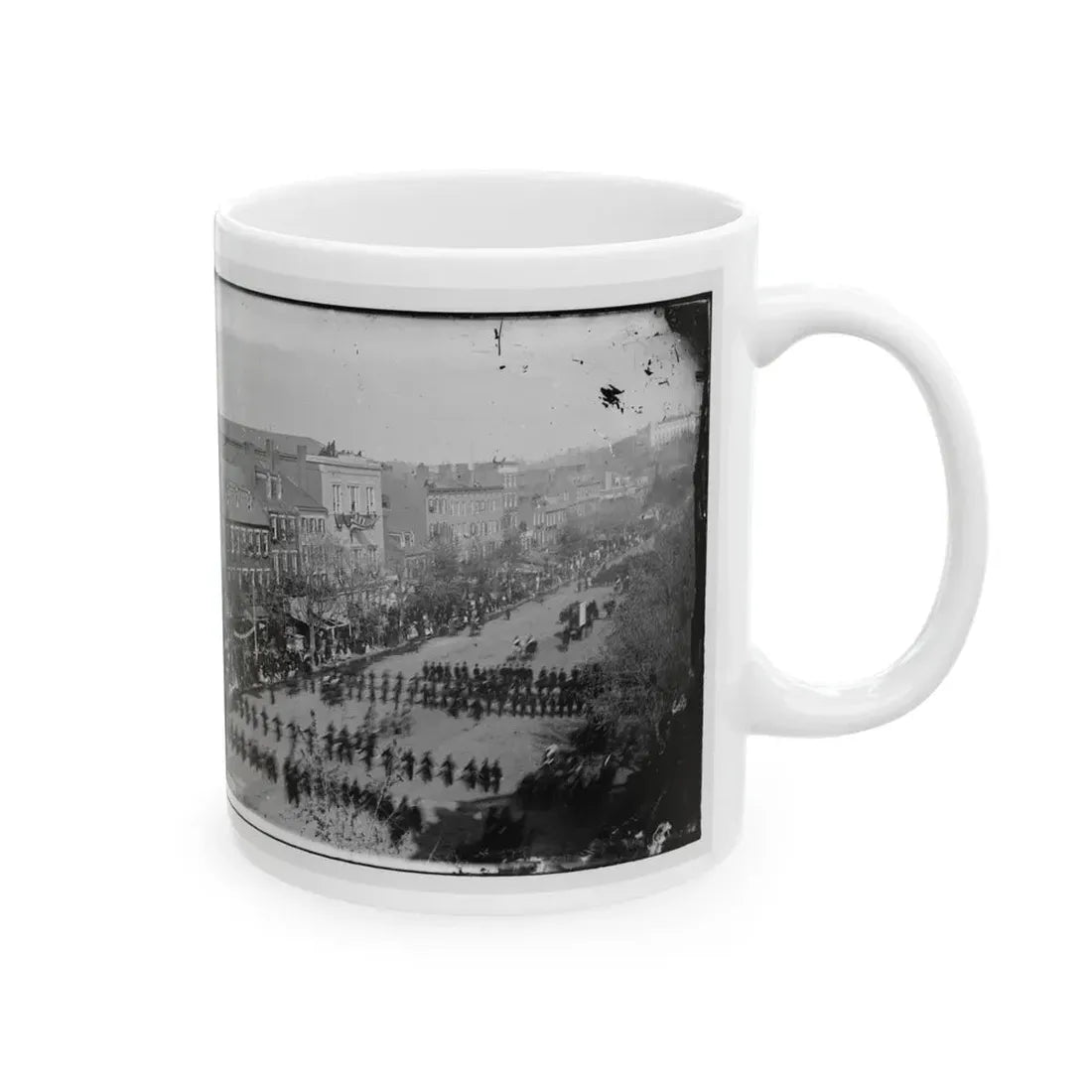 Washington, D.C. President Lincoln's Funeral Procession On Pennsylvania Avenue; Another View (U.S. Civil War) White Coffee Mug - Go Mug Yourself