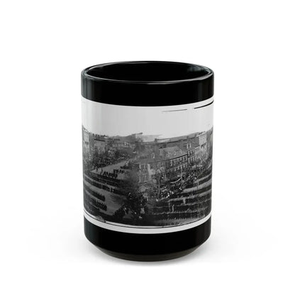 Washington, D.C. President Lincoln's Funeral Procession On Pennsylvania Avenue (U.S. Civil War) Black Coffee Mug 15oz - Go Mug Yourself