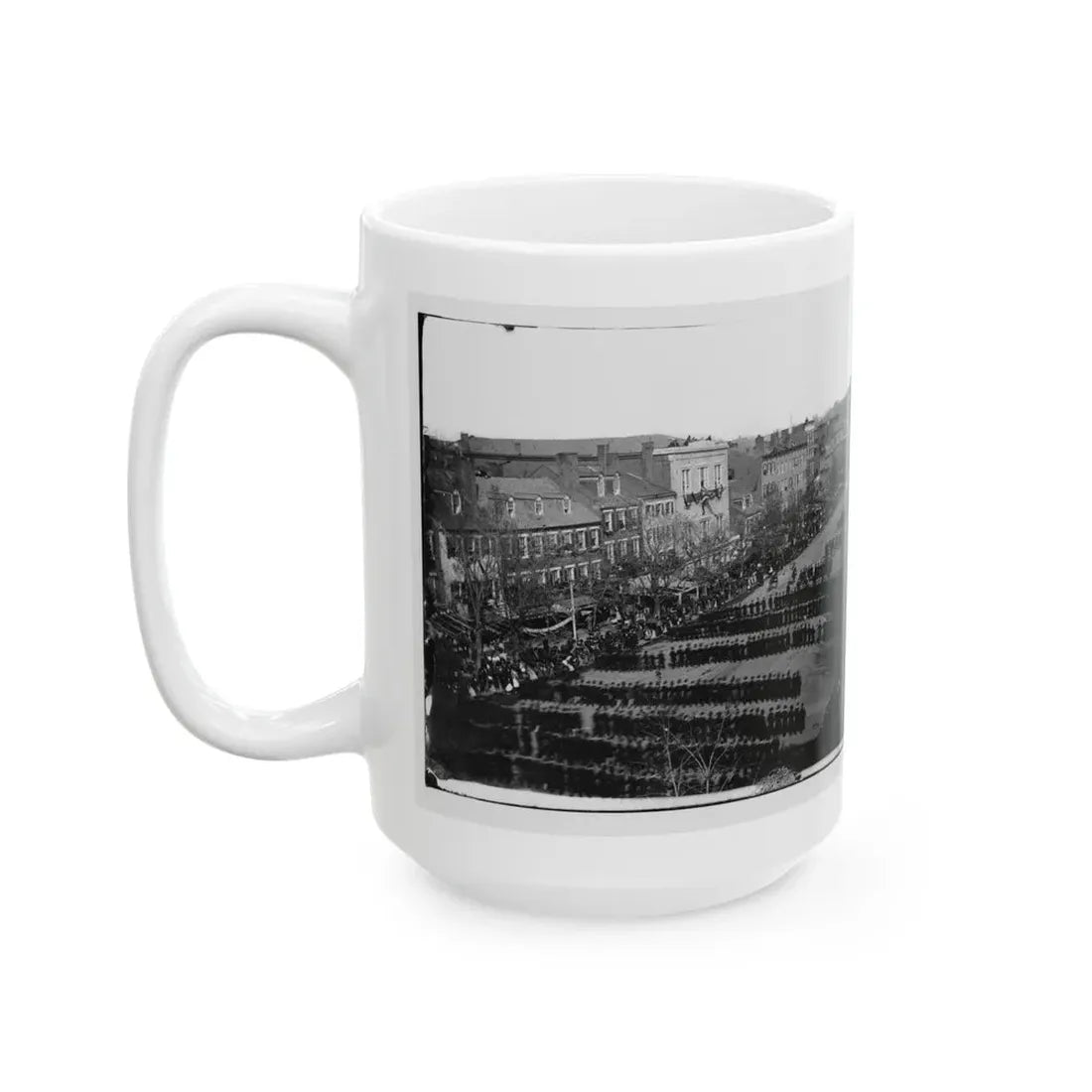 Washington, D.C. President Lincoln's Funeral Procession On Pennsylvania Avenue (U.S. Civil War) White Coffee Mug - Go Mug Yourself
