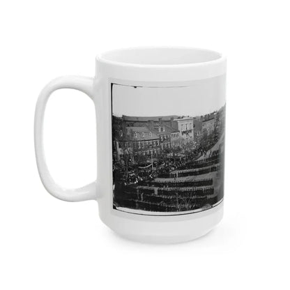 Washington, D.C. President Lincoln's Funeral Procession On Pennsylvania Avenue (U.S. Civil War) White Coffee Mug - Go Mug Yourself