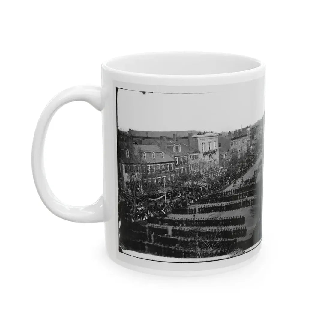 Washington, D.C. President Lincoln's Funeral Procession On Pennsylvania Avenue (U.S. Civil War) White Coffee Mug - Go Mug Yourself