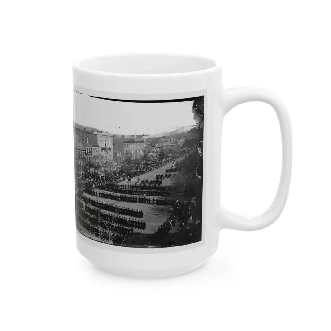 Washington, D.C. President Lincoln's Funeral Procession On Pennsylvania Avenue (U.S. Civil War) White Coffee Mug - Go Mug Yourself