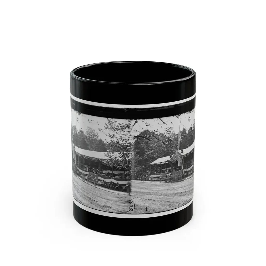 Washington, D.C. Presidential Reviewing Stand, With Guests And Guard (U.S. Civil War) Black Coffee Mug 11oz - Go Mug Yourself