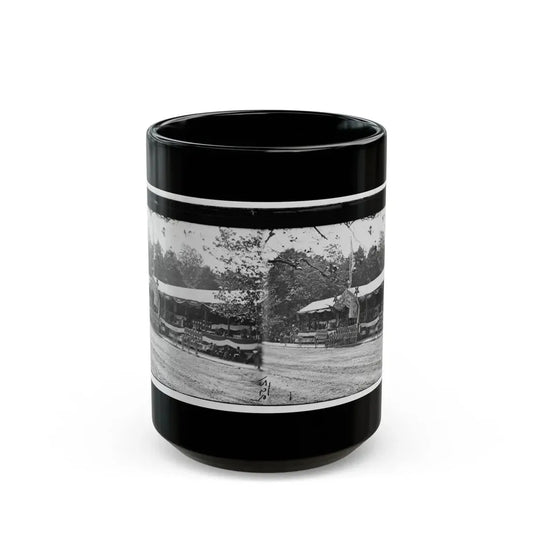 Washington, D.C. Presidential Reviewing Stand, With Guests And Guard (U.S. Civil War) Black Coffee Mug 15oz - Go Mug Yourself