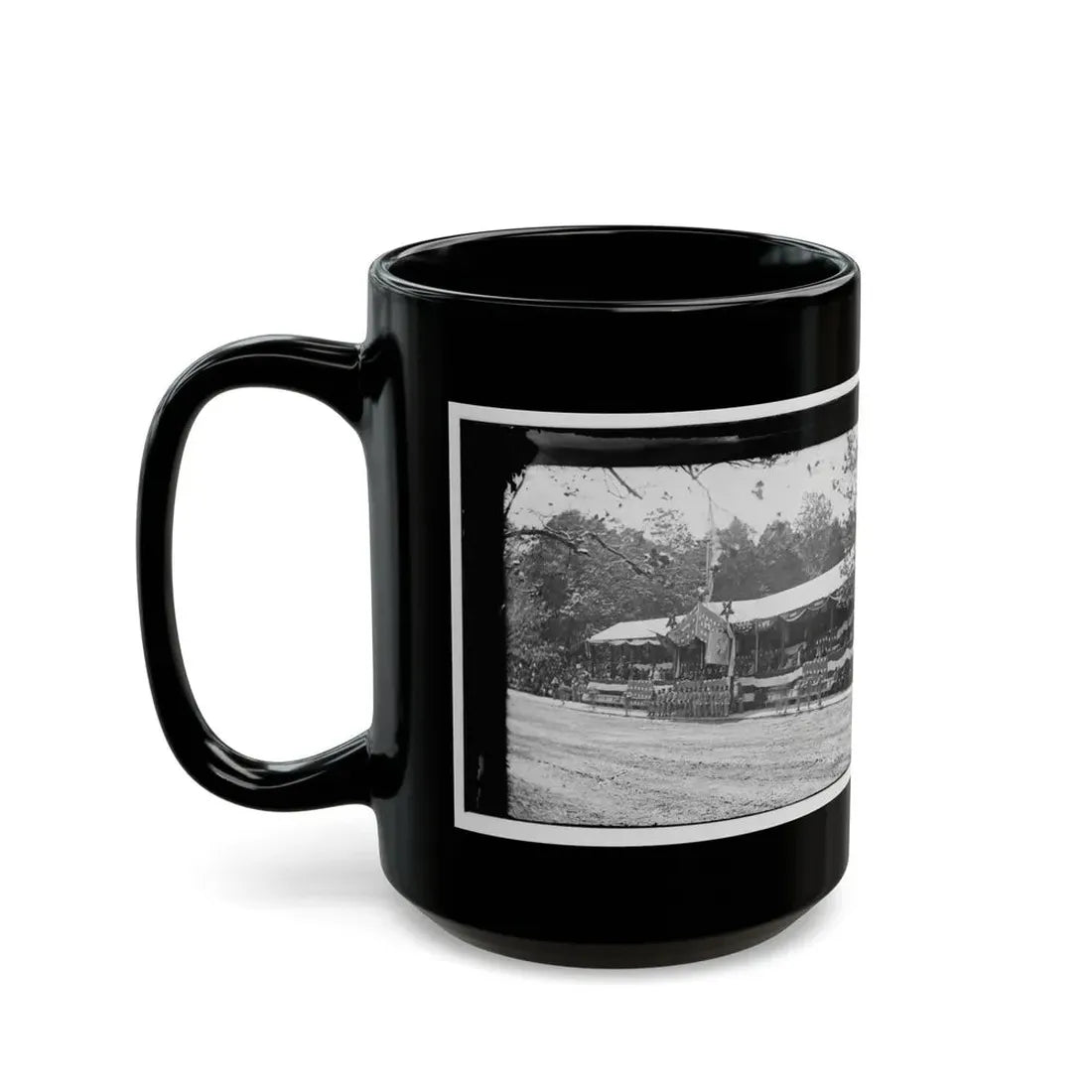 Washington, D.C. Presidential Reviewing Stand, With Guests And Guard (U.S. Civil War) Black Coffee Mug - Go Mug Yourself
