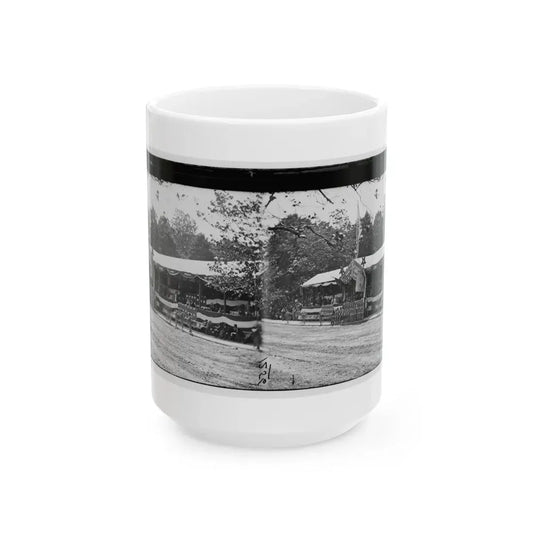 Washington, D.C. Presidential Reviewing Stand, With Guests And Guard (U.S. Civil War) White Coffee Mug 15oz - Go Mug Yourself