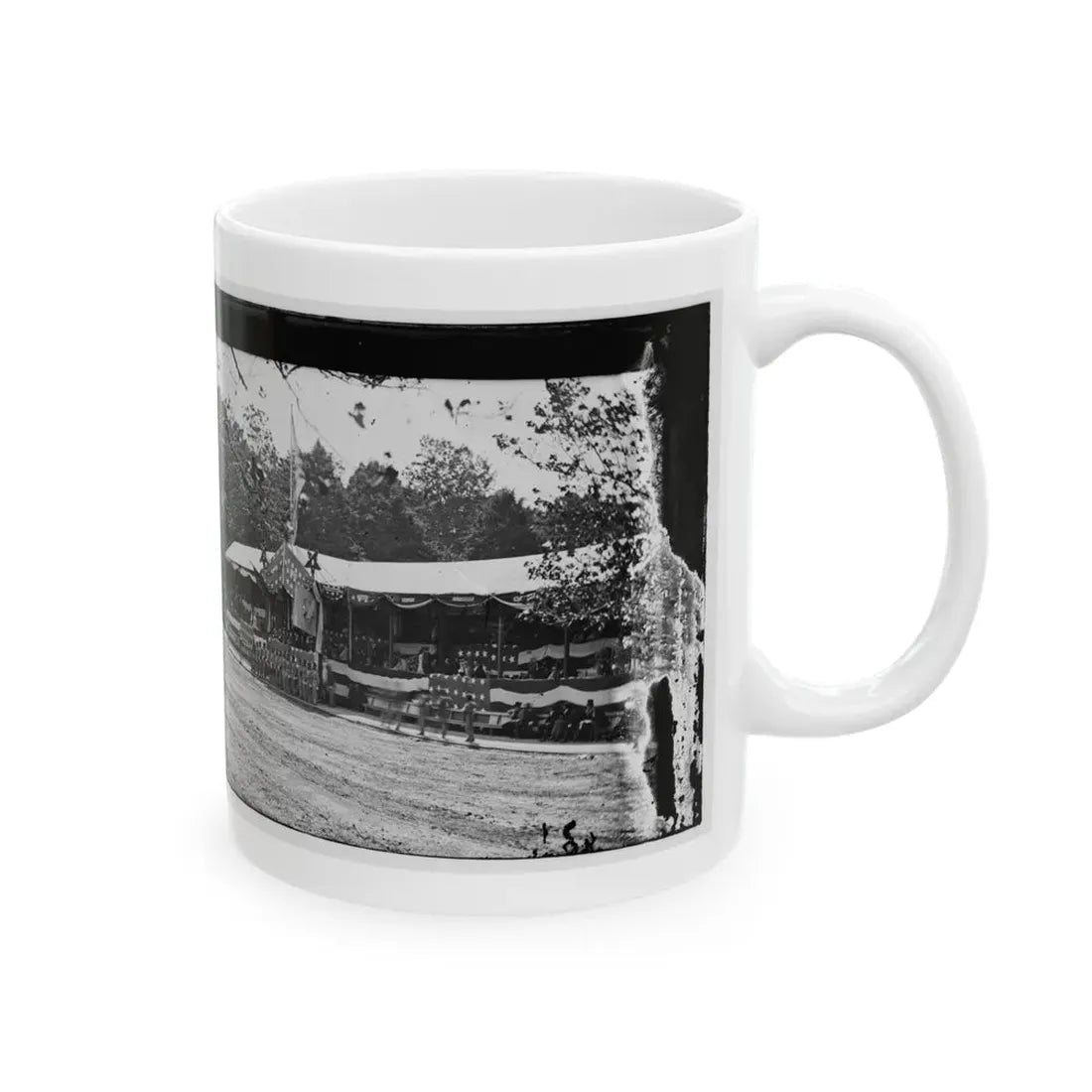 Washington, D.C. Presidential Reviewing Stand, With Guests And Guard (U.S. Civil War) White Coffee Mug - Go Mug Yourself