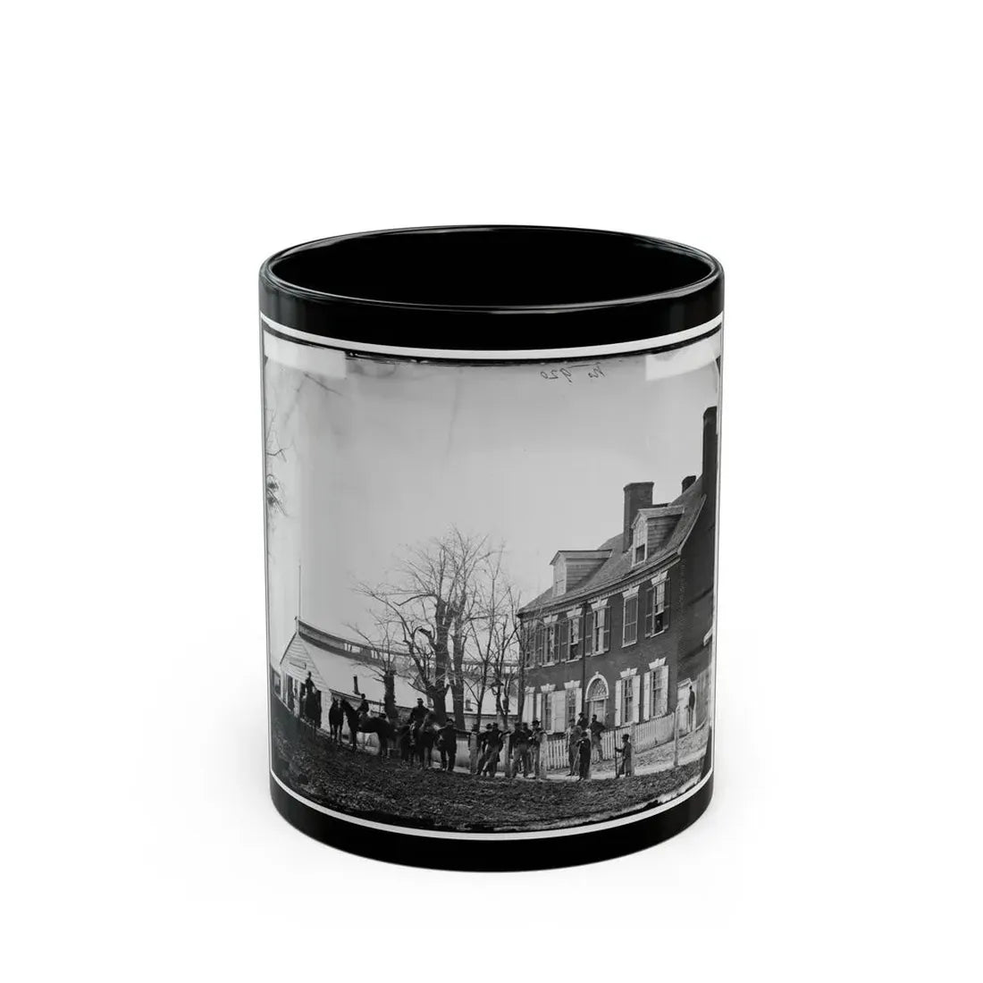 Washington, D.C. Quarters Of Gen. Alfred Pleasonton, And  Government Horse Shoeing Shop  At Left; 21st St. Near F Nw (U.S. Civil War) Black Coffee Mug 11oz - Go Mug Yourself