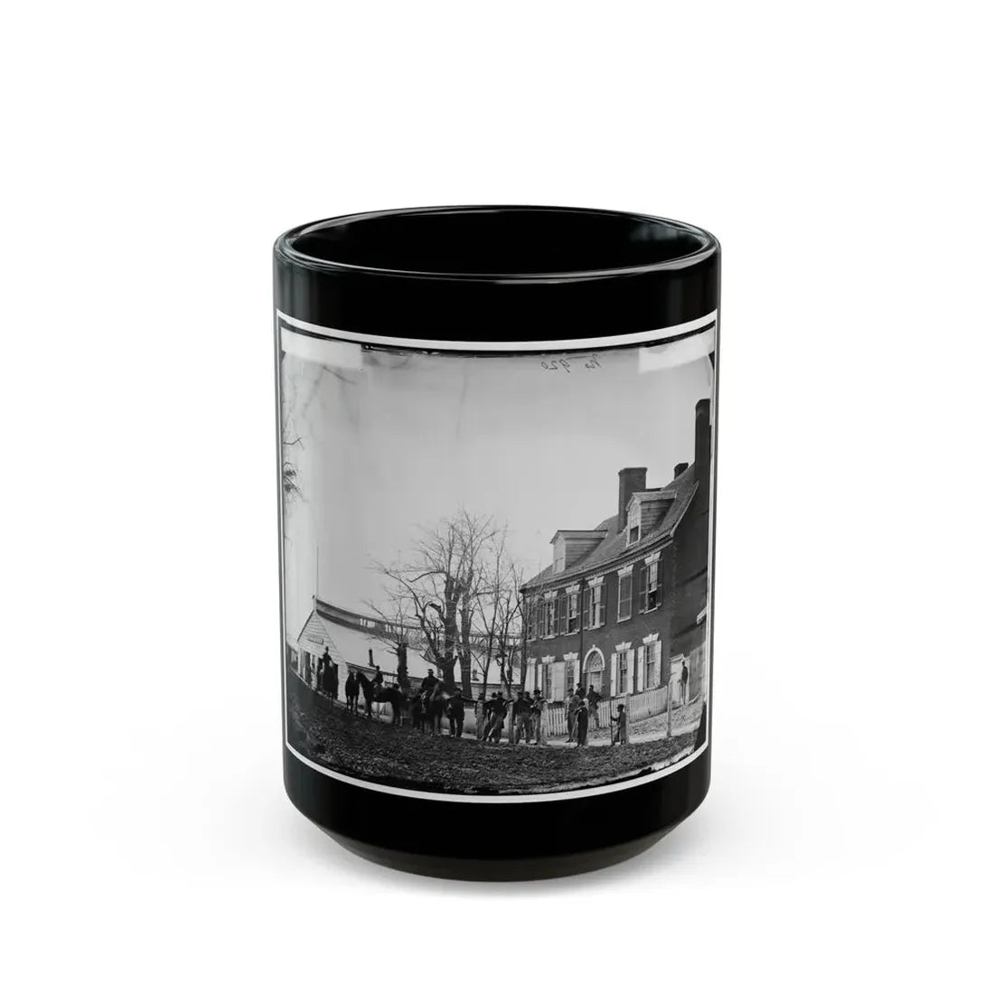 Washington, D.C. Quarters Of Gen. Alfred Pleasonton, And  Government Horse Shoeing Shop  At Left; 21st St. Near F Nw (U.S. Civil War) Black Coffee Mug 15oz - Go Mug Yourself