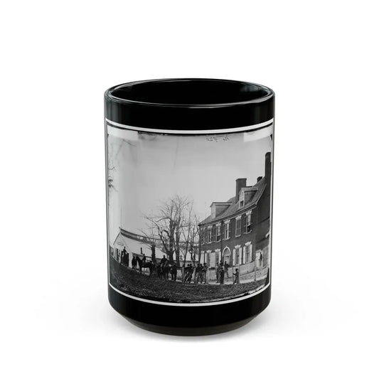 Washington, D.C. Quarters Of Gen. Alfred Pleasonton, And  Government Horse Shoeing Shop  At Left; 21st St. Near F Nw (U.S. Civil War) Black Coffee Mug 15oz - Go Mug Yourself