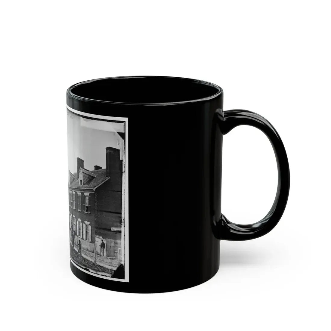 Washington, D.C. Quarters Of Gen. Alfred Pleasonton, And  Government Horse Shoeing Shop  At Left; 21st St. Near F Nw (U.S. Civil War) Black Coffee Mug - Go Mug Yourself