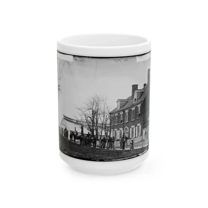 Washington, D.C. Quarters Of Gen. Alfred Pleasonton, And  Government Horse Shoeing Shop  At Left; 21st St. Near F Nw (U.S. Civil War) White Coffee Mug 15oz - Go Mug Yourself