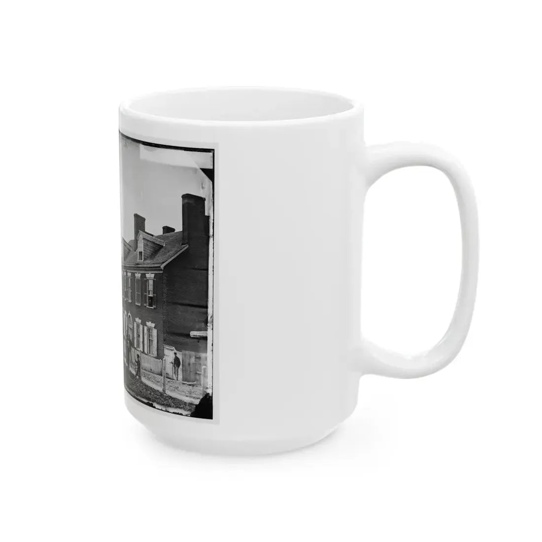 Washington, D.C. Quarters Of Gen. Alfred Pleasonton, And  Government Horse Shoeing Shop  At Left; 21st St. Near F Nw (U.S. Civil War) White Coffee Mug - Go Mug Yourself