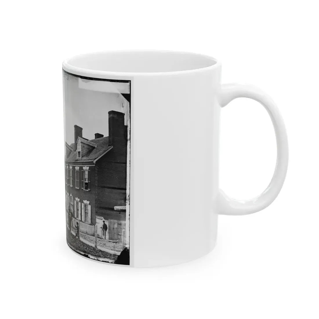 Washington, D.C. Quarters Of Gen. Alfred Pleasonton, And  Government Horse Shoeing Shop  At Left; 21st St. Near F Nw (U.S. Civil War) White Coffee Mug - Go Mug Yourself