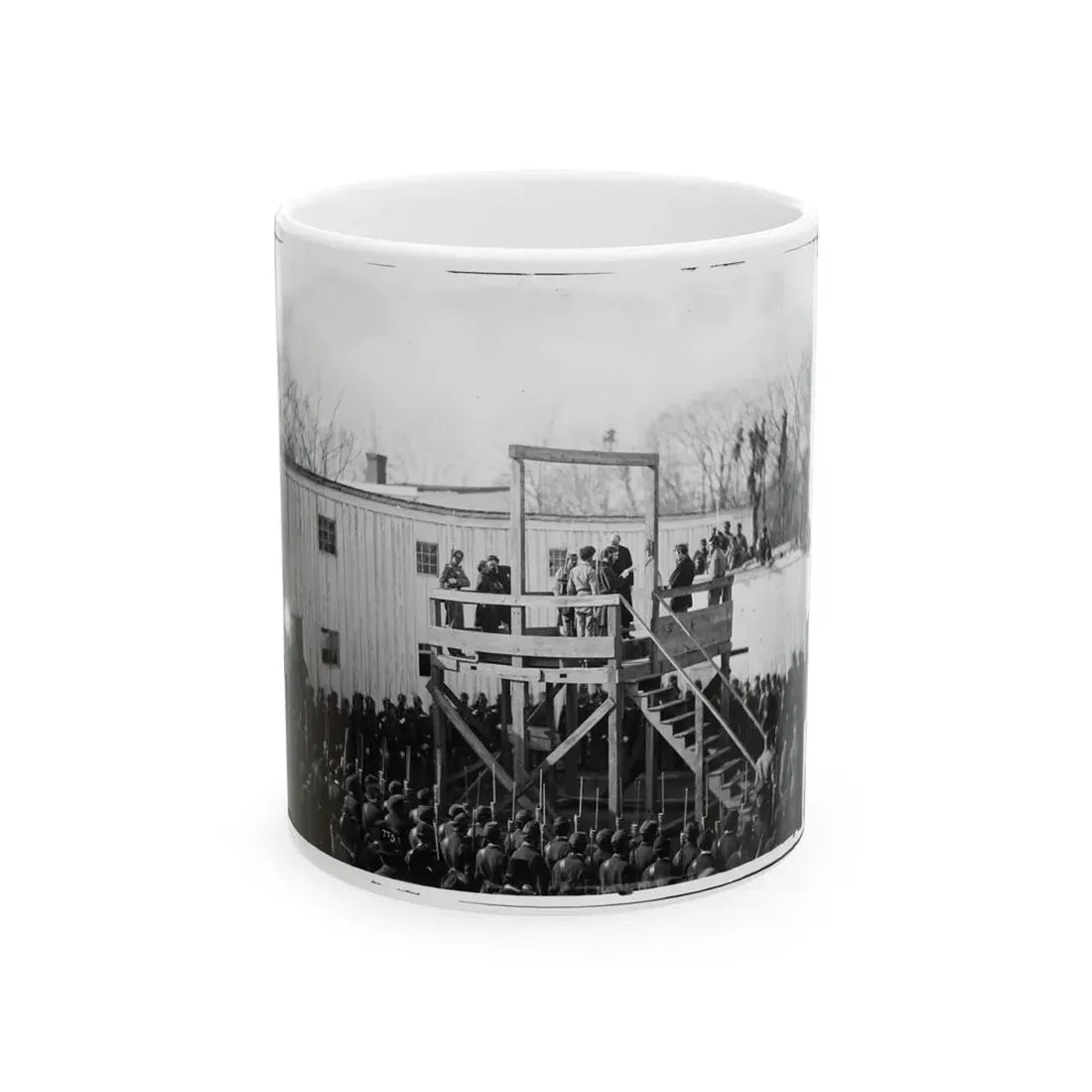Washington, D.C. Reading The Death Warrant To Wirz On The Scaffold (U.S. Civil War) White Coffee Mug 11oz - Go Mug Yourself