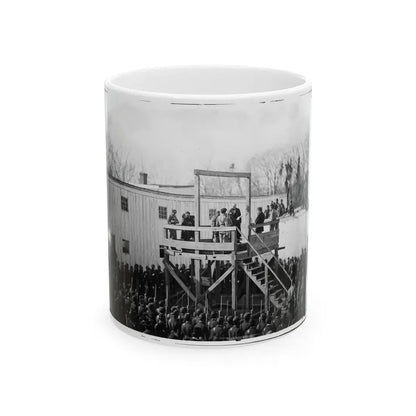 Washington, D.C. Reading The Death Warrant To Wirz On The Scaffold (U.S. Civil War) White Coffee Mug 11oz - Go Mug Yourself