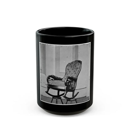 Washington, D.C. Rocking Chair Used By President Lincoln In Ford's Theater (U.S. Civil War) Black Coffee Mug 15oz - Go Mug Yourself