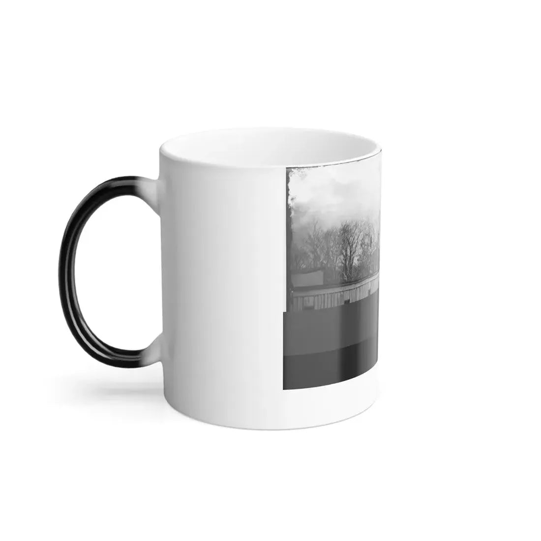 Washington, D.C. Soldier Springing the Trap; Men in Trees and Capitol Dome Beyond (U.S. Civil War) Color Changing Coffee Mug 11oz - Go Mug Yourself