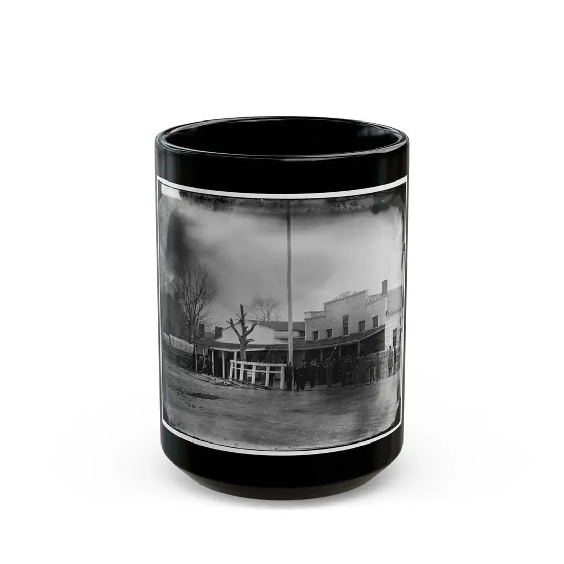 Washington, D.C. Staff, Buildings, And Wagons Of The Medical Department (U.S. Civil War) Black Coffee Mug 15oz - Go Mug Yourself