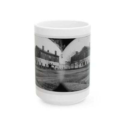 Washington, D.C. The Old Capitol Prison, 1st And A Streets Ne (U.S. Civil War) White Coffee Mug 15oz - Go Mug Yourself