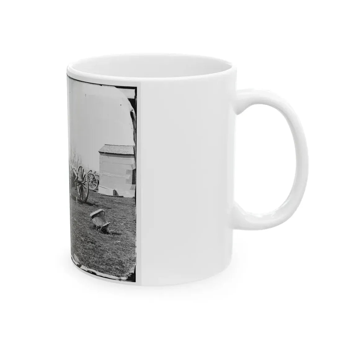 Washington, D.C. Two Wiard Guns At The Arsenal; Gen. Daniel E. Sickles By The Left-Hand One (U.S. Civil War) White Coffee Mug - Go Mug Yourself