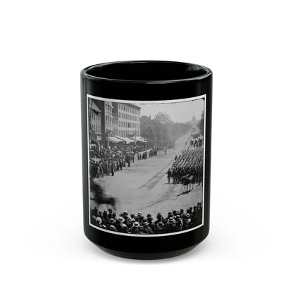 Washington, D.C. Units Of 20th Army Corps, Army Of Georgia, Passing On Pennsylvania Avenue Near The Treasury (U.S. Civil War) Black Coffee Mug 15oz - Go Mug Yourself