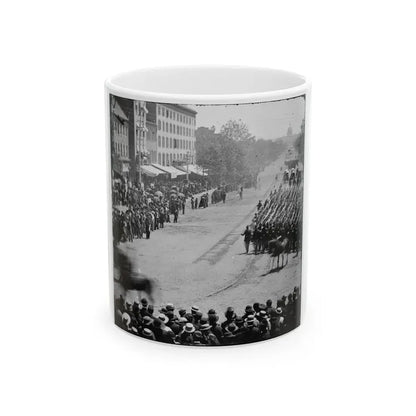 Washington, D.C. Units Of 20th Army Corps, Army Of Georgia, Passing On Pennsylvania Avenue Near The Treasury (U.S. Civil War) White Coffee Mug 11oz - Go Mug Yourself